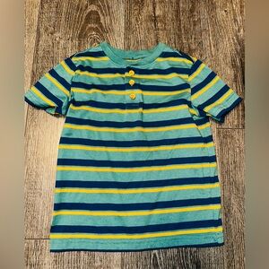 Jumping Beans Boys Green Striped Shirt